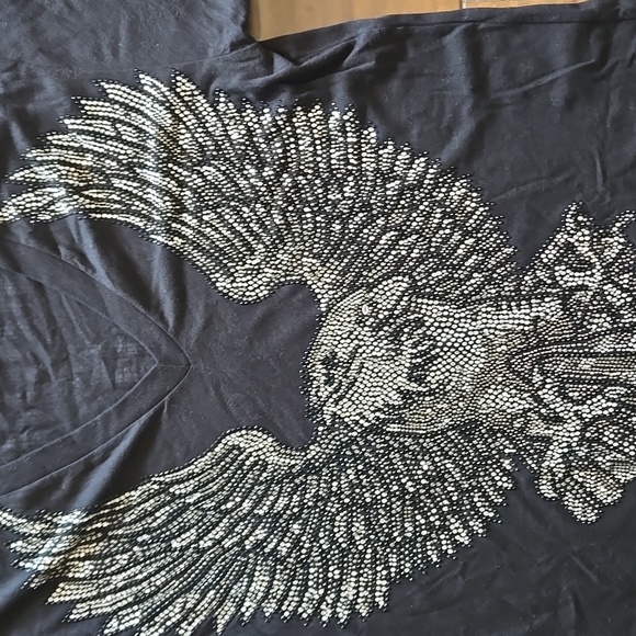 Rawyalty Black and Silver"American Eagle" T Shirt NWOT - Picture 5 of 8
